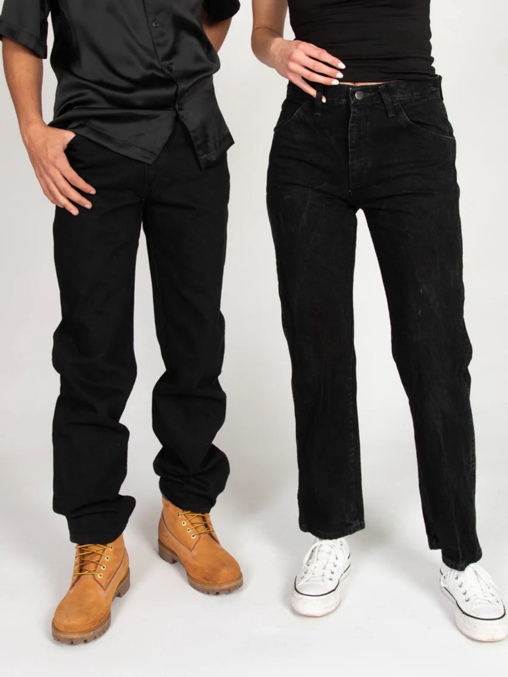 Rustler Men's Black Straight Jeans - Classic Black